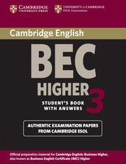 CAMBR BEC 3 HIGHER 3 SB W/K*