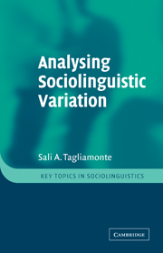 ANALYSING SOCIOLINGUISTIC VARIATION