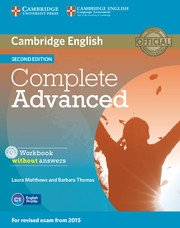 COMPLETE ADVANCED 2/E WB WO/K +CD*